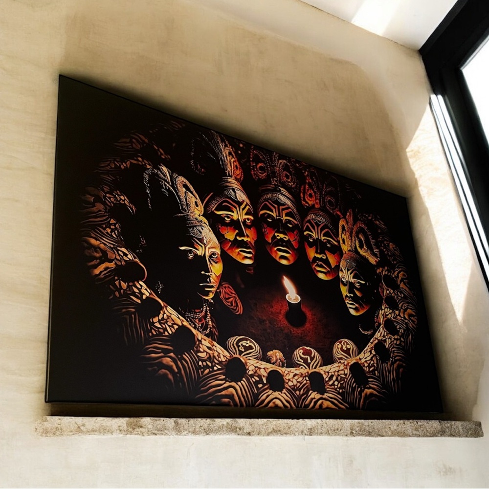 Spiritualhands African Masks Canvas Wall Art 40L X 60W
